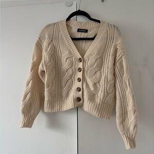 Naadam Cream Cable Knit Sweater